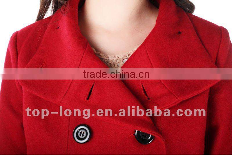 2012 women russian winter coat of melton clothing fashion textile stock