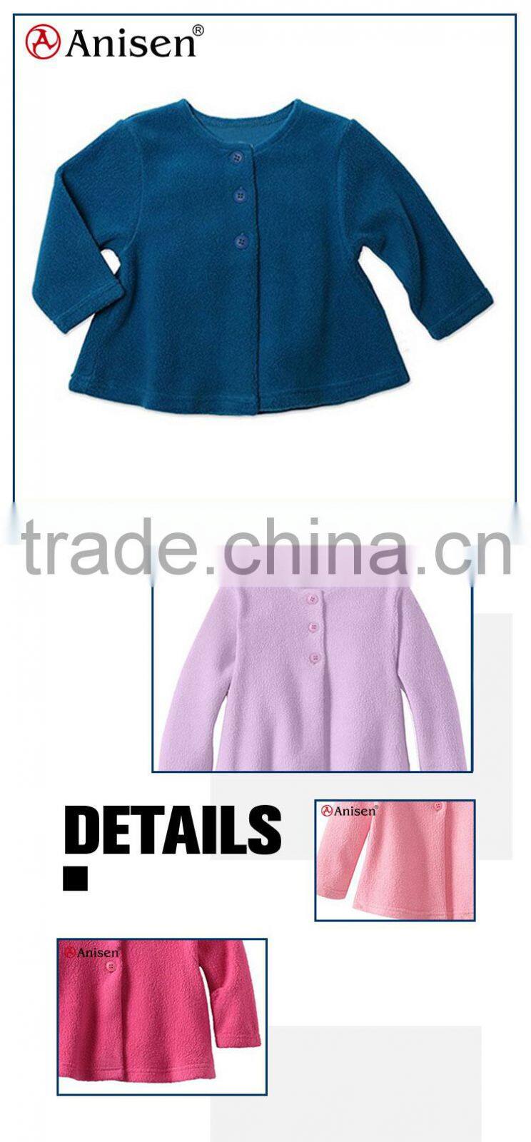 oem factory custom children boutique kids fleece jacket for girls