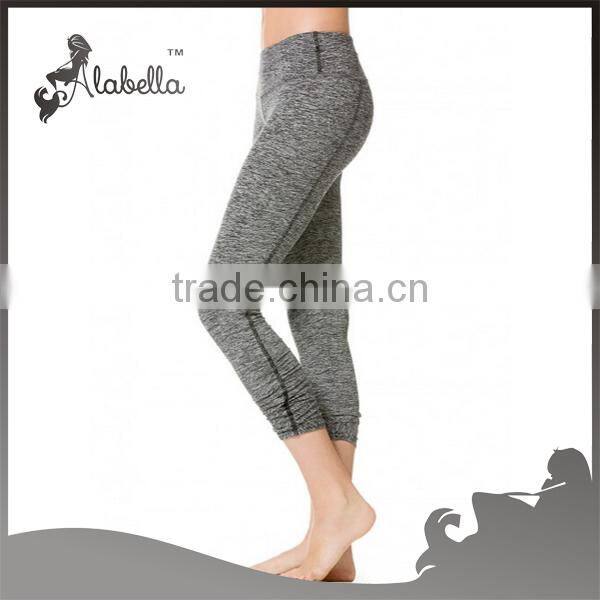Dry fit breathable supplex sports yoga pants capri