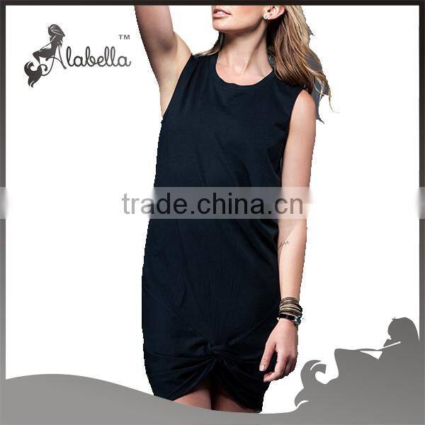 Black muscle knot dress