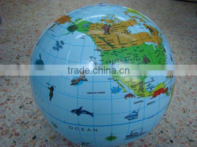 Deflated size 16 inches inflatable globe ball