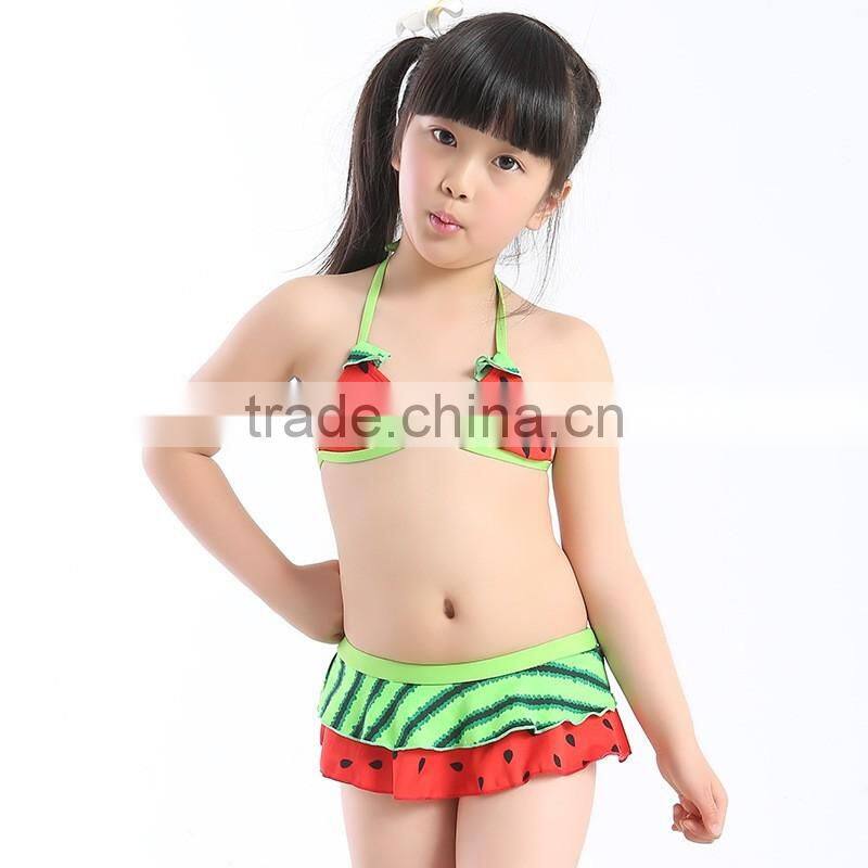 Wholesale Popular Children Swimwear Age Group and Baby Girls Gender Bandeau Bikini