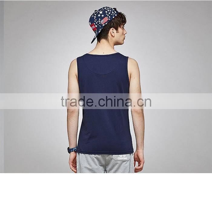 Custom casual embroidery 100%cotton tank tops