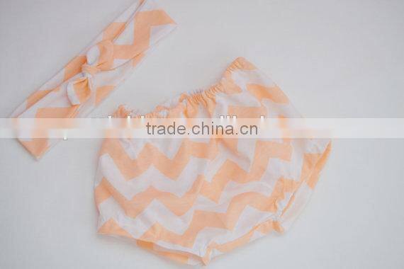 Soft Children Clothing Wholesale Cotton Baby Diaper Cover Bloomers Baby Girl Gingham Underwear With Baby Headband