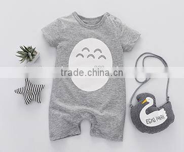 Unisex gender short sleeve sleeve style Cotton lovely baby rompers wholesale 0-3 months baby summer rompers