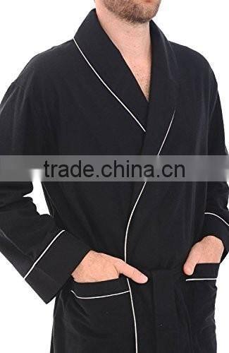 Custom brand 100% cotton pocket design bathrobe