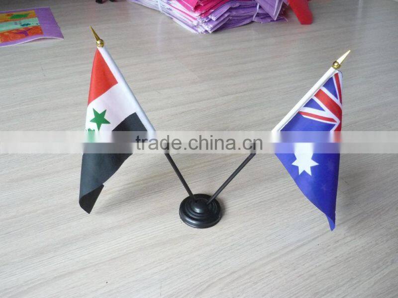 heat transfer printed national hand flag