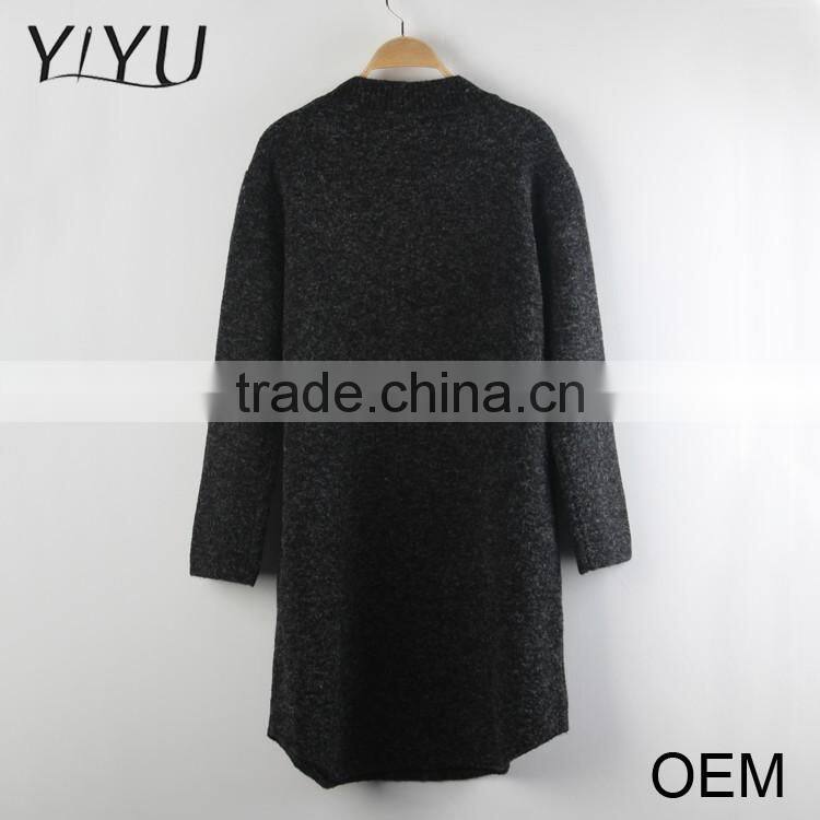 Clearance cheap women winter black long sleeve crewneck knitted sweater pullover