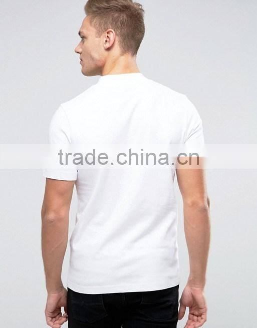 Comfortable slim fit high quality o neck short sleeve white t-shirt for men