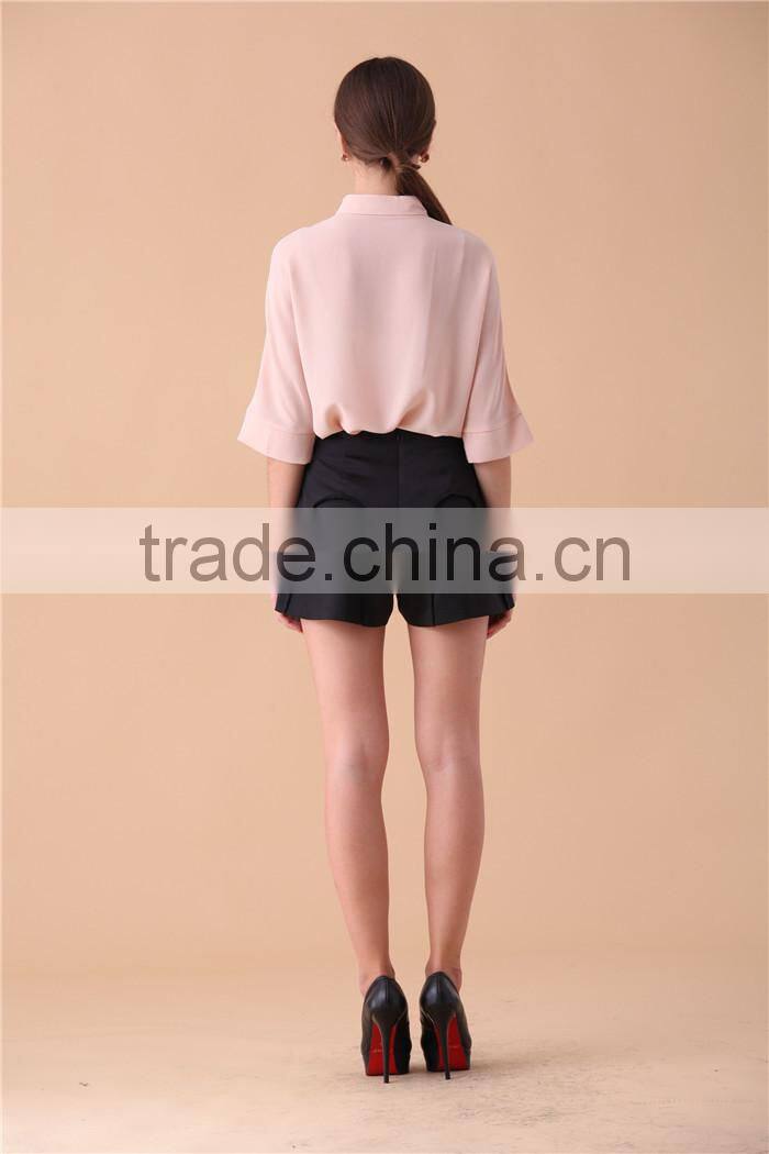 elegant pink women blouse for middle aged women