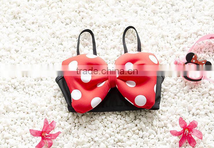Popup Lovely Dot Children's Split Kids Swimwear For Girls