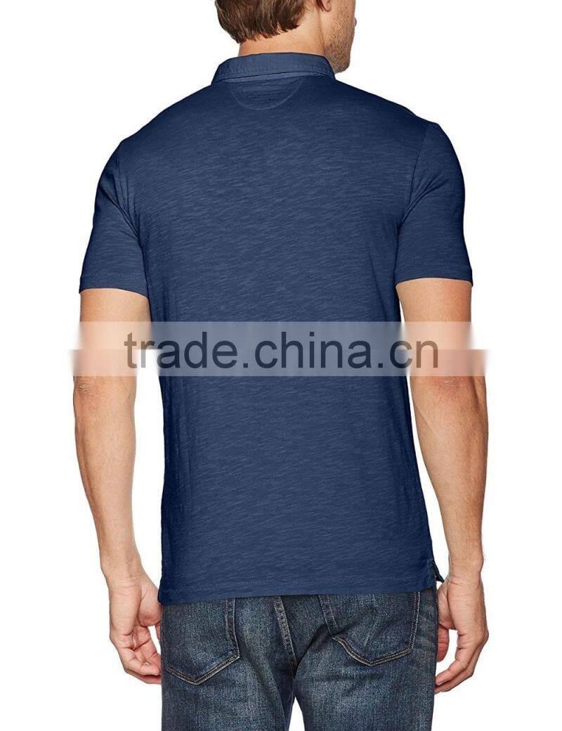 Men's viscose/spandex 4-button placket USA casual polo shirt with pocket