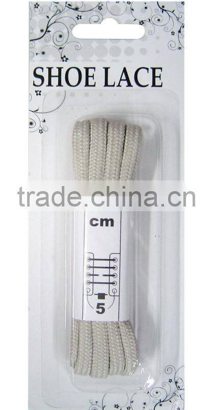 round polyester grey shoe laces
