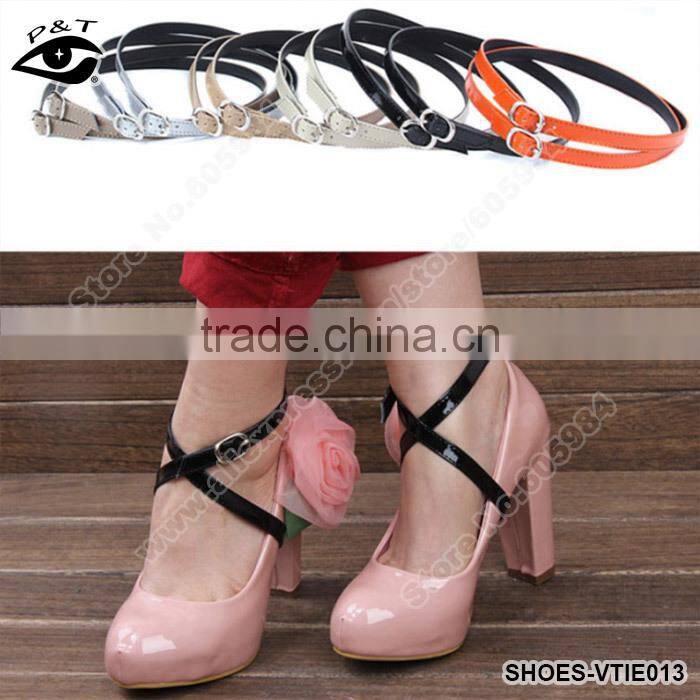 Removable Shoes Straps Detachable Shoe Strap Adjustable Leather Straps with Adjustable Buckle Shoes Accessories 12 Colors