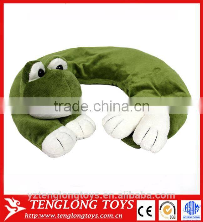 EN71 Approval plush inflatable decorative round shape throw pillow