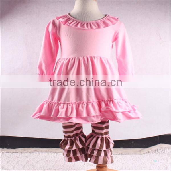 Yiwu Children Christmas Costumes For Babies Long Sleeve Polka Dots Top And Ruffle Casual Pant Kids Clothes Hot Sale Suppliers