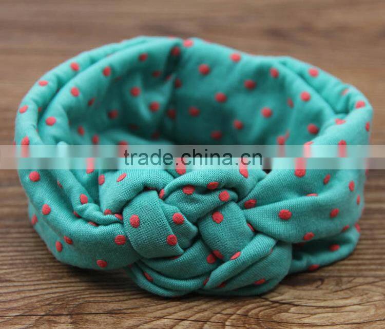 Wholesale new arrival top knot turban polka dots hair accessories for kids M5062410