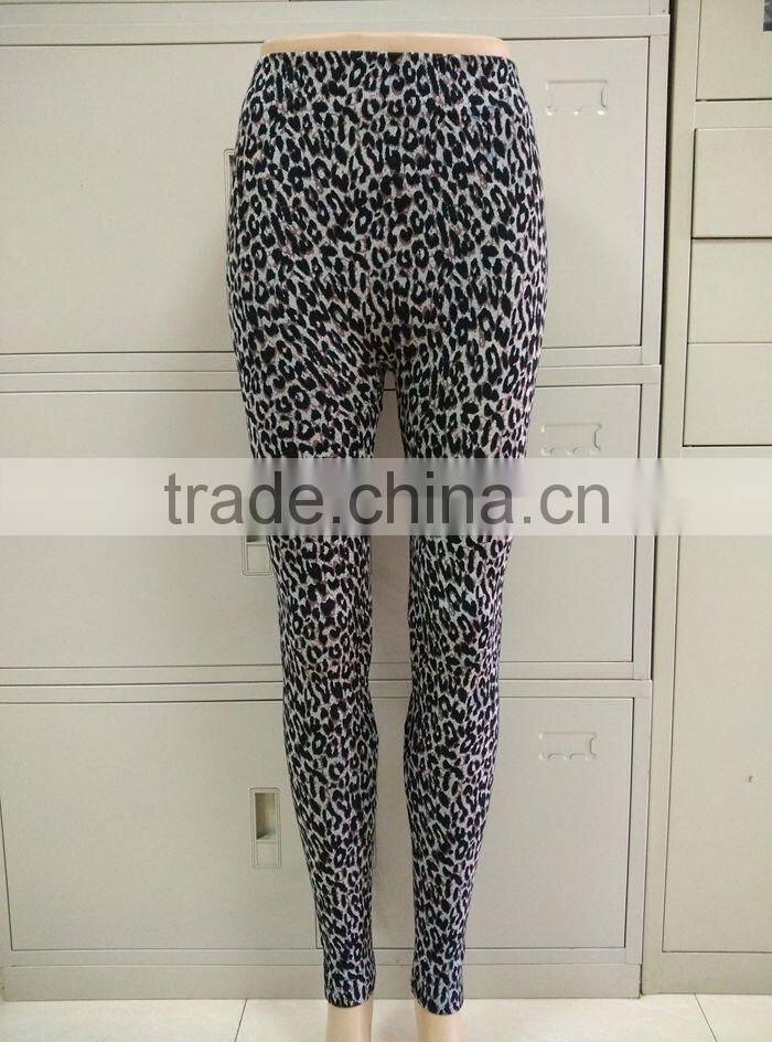 USA Sexy legging ladies Fleece lined jacquard leopard pattern leggings
