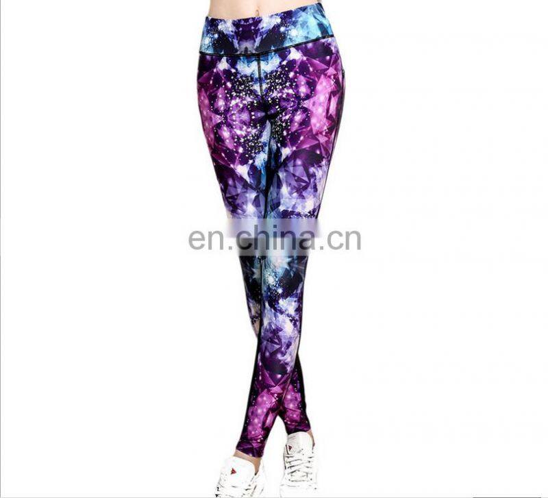 Fashion women's yoga wear mesh insert fitness leggings wholesale sport leggings