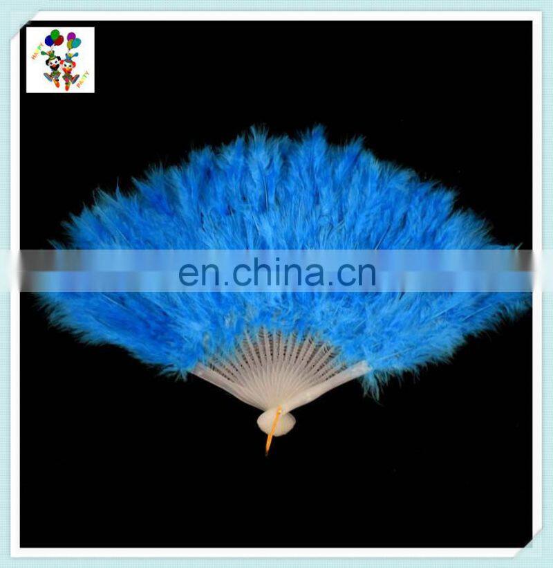 New Costume Wedding Showgirl Dance Folding Hand Feather Fans HPC-0908