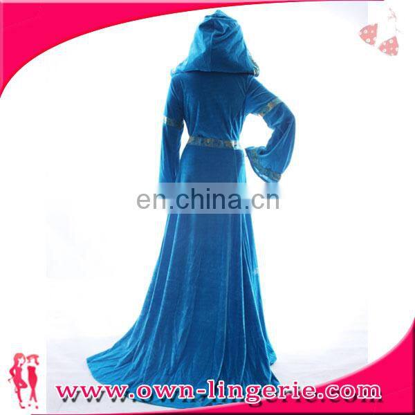elegant renaissance long dress female costume halloween costume