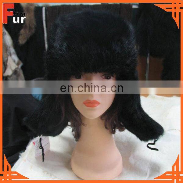 Rabbit Fur Trapper Hat / Winter Fur hat