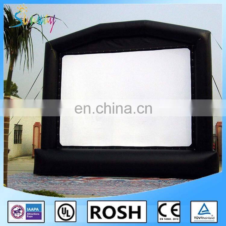 SUNWAY indoor and outdoor movie screen portable rear projection inflatable movie screen advertising movie screen
