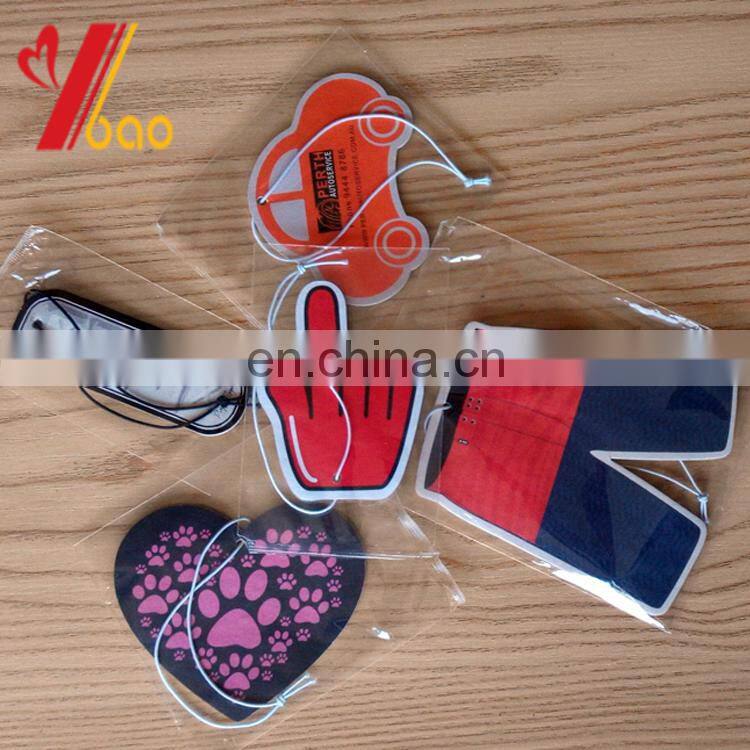 Cheap custom design and logo paper air car freshener have many scents/perfumes