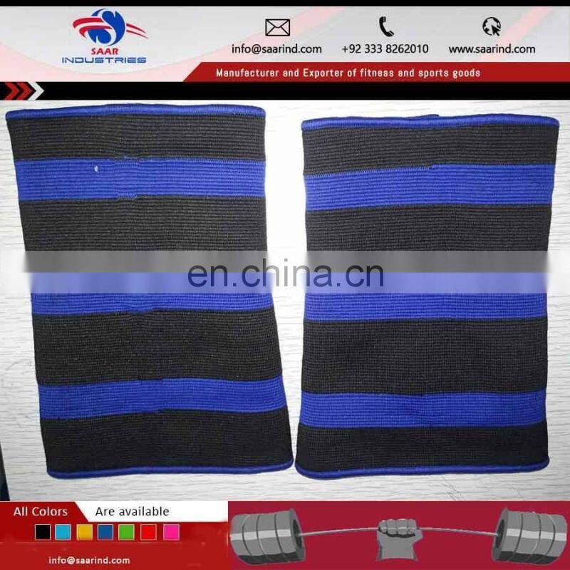 weight lifting Gym knee support/Elbow support Dual ply polyester elbow knee support gym equipment body building pink and black