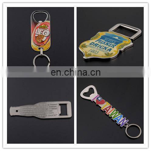 Custom Made Different Shaped Metal Beer Bottle Opener for keychain
