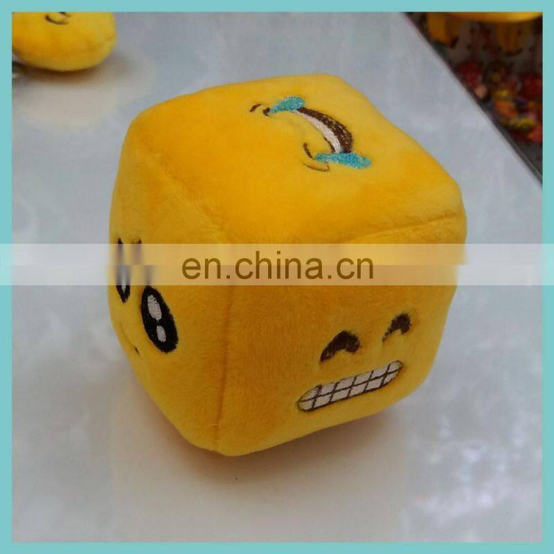 6cm plush emoji dice keychain