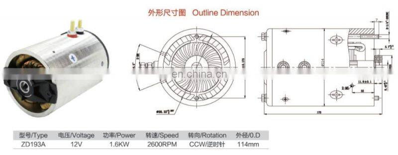 High speed high torque 2500rpm hydraulic dc motor 12v