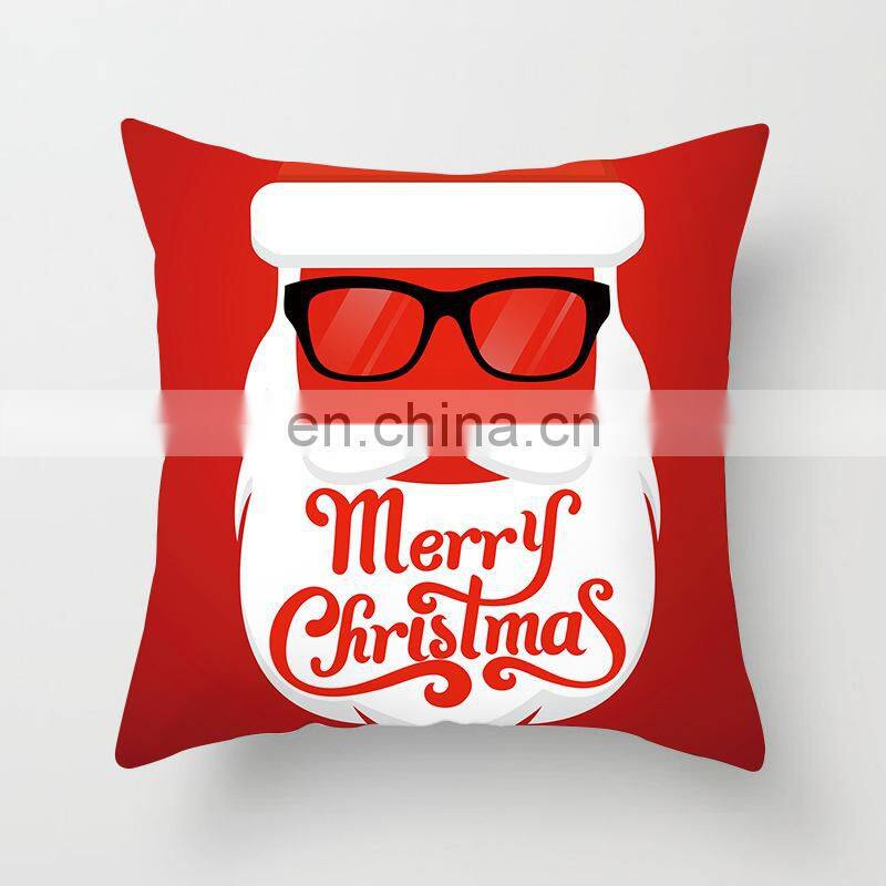 1PCS Custom Made Merry Christmas Happy New Year Cushion Cover