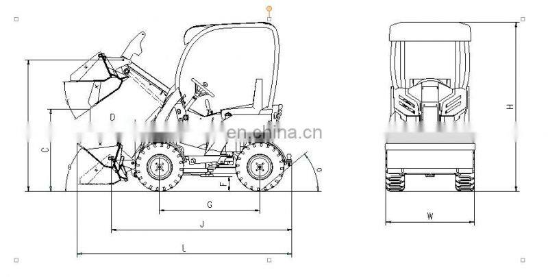 mini garden tractor loader with snow blower