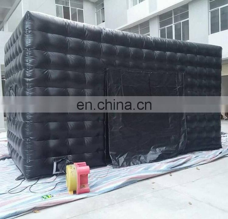 Commercial Black Portable Inflatable Tube Kiosk Blow up Booth Inflatable Cube Party Tent