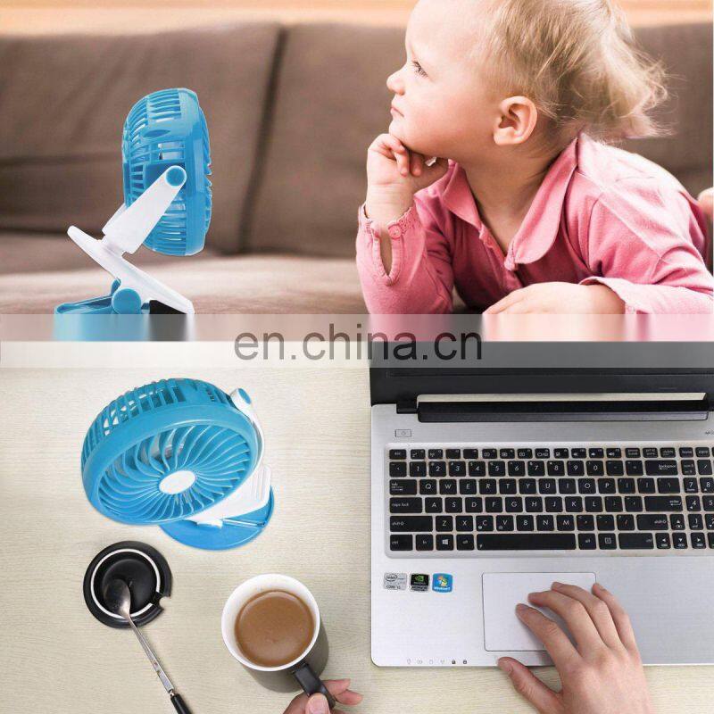 360 degree Rotation Personal Cooling Fan Powerful Wind for Baby Stroller USB Clip desk fan