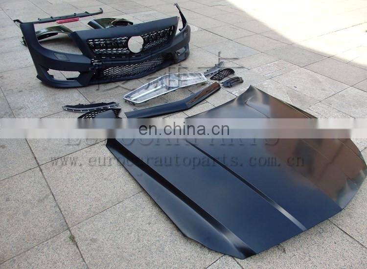 CLS-CLASS W218 Sport to CLS63 A style body kit12~16y PP and Iron bonnet front bumper front grille fender ducts rear diffuser