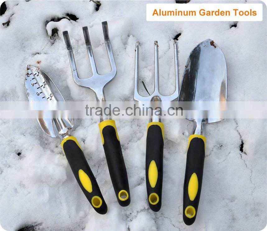 (10101) High quality TPR handle shovel, rake, fork, prong head shovel aluminum garden tools set