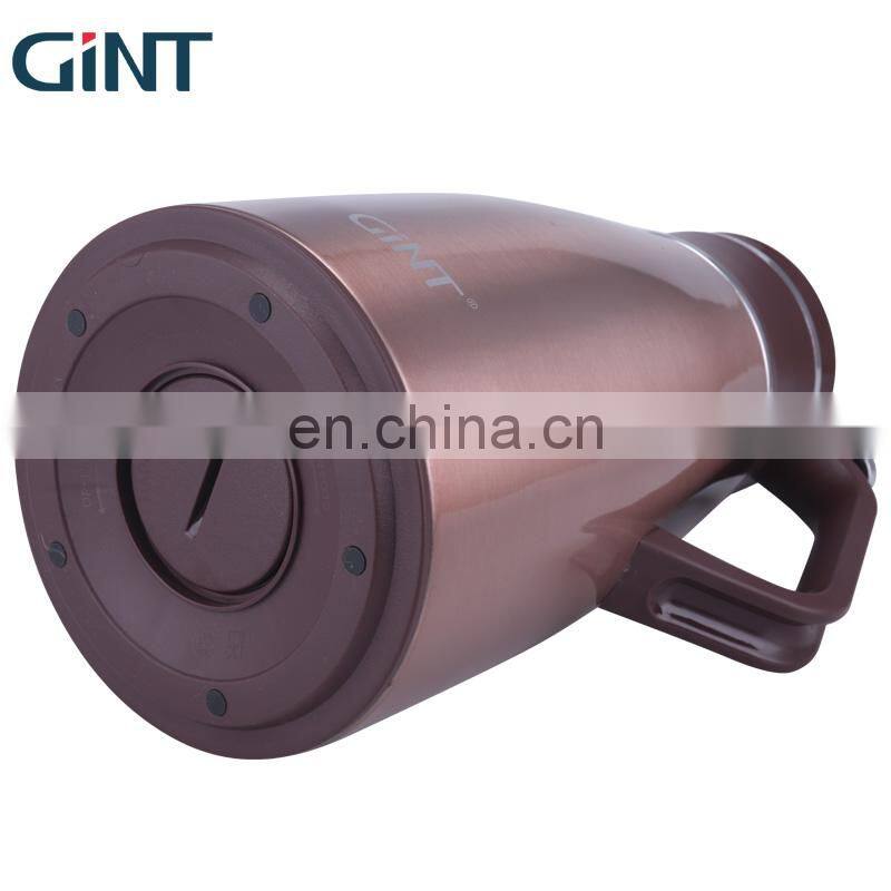 GiNT 1.3L High Quality Stainless Steel Outer Glass Inner Coffee Pots with Handgrip and Lid