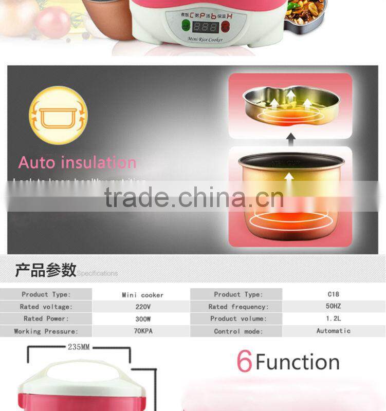 Chinese Semi-automatic Pink Rice Cooker