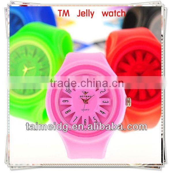 TM-2808 colorful fashion jelly silicon watch bracelet watches