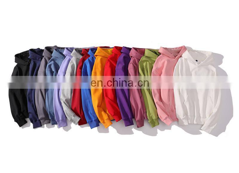 Wholesale Plain logo  Organic Cotton Men's Sweatshirt Blank Fleece Oversized Custom Unisex Men Hoodies