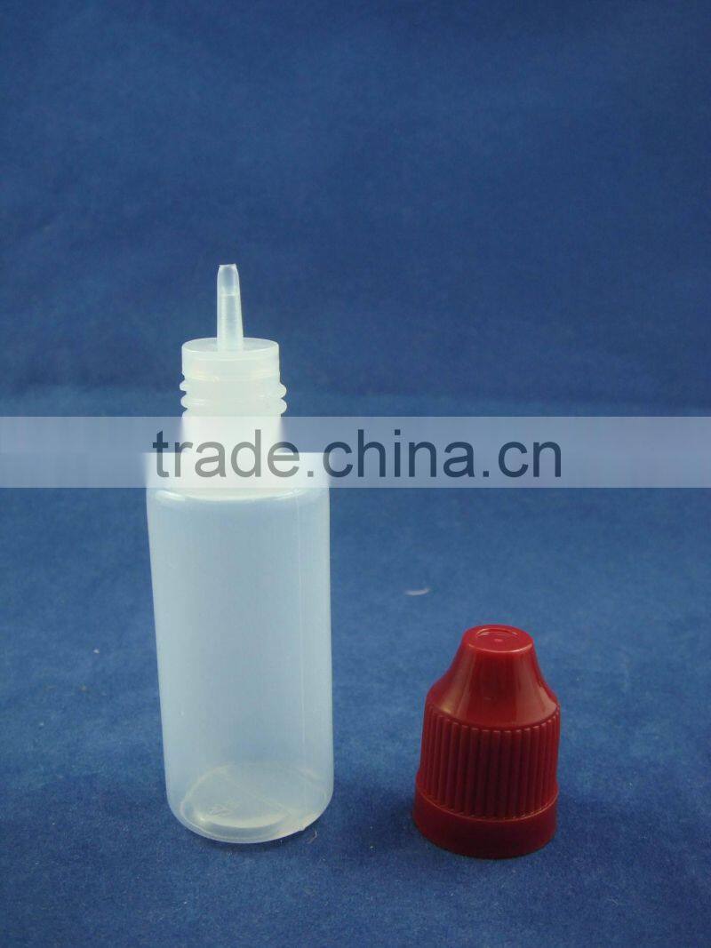 e liquid ecigarette safty and child resistance cap drop bottle 15ml PE/PET material