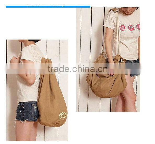 2014 Promotional canvas drawstring shopping bag
