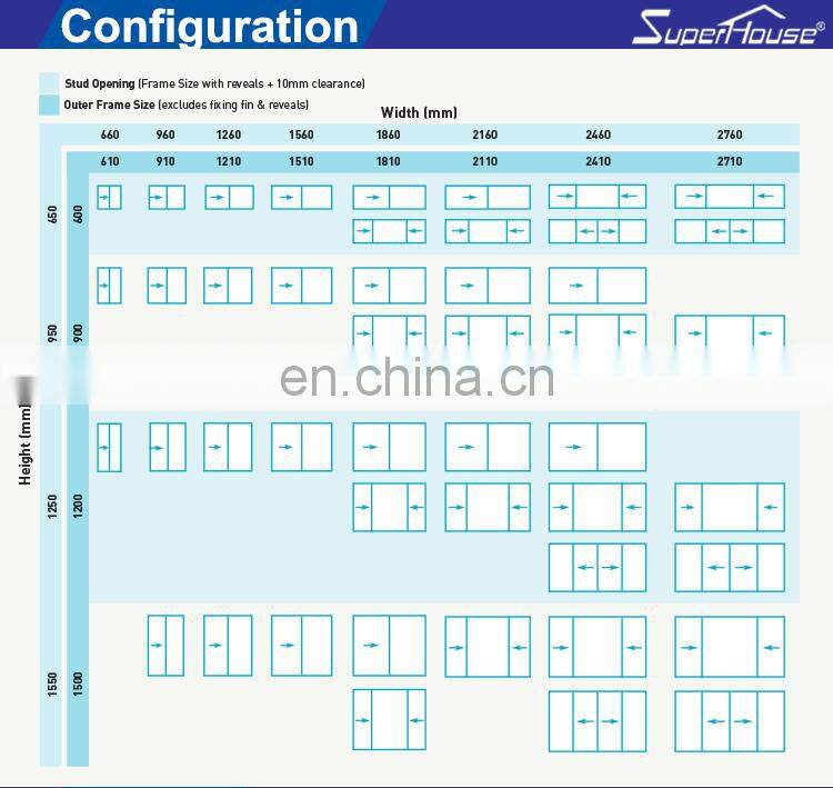 Superhouse Popular Frameless Balcony Glazing House Sliding Window With Design
