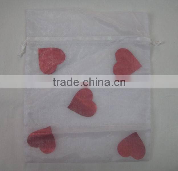 wholesale gift organdy drawstring printed ribbon packing bags/jewelry christmas,party wrapping gifts