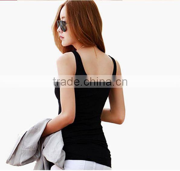 Sexy tank top Woman Clothes Designer Clothing Manufacturers In China / Tank Top U Neck Blank Vest Bulk Buy From China