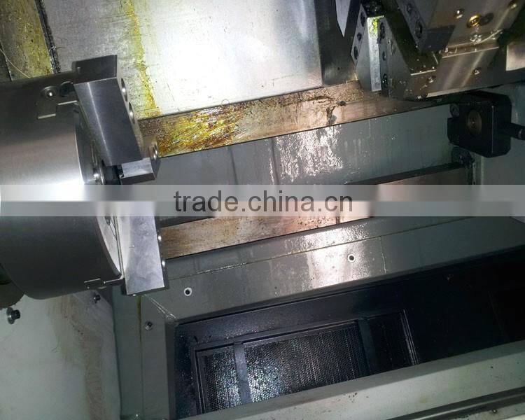 low cost cnc lathe machine CKX500L with 10'' hydraulic chuck servo spindle motor hydraulic tool turret