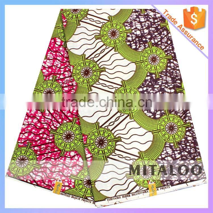 Mitaloo New Pattern African Real Wax Fabrics Prints Fabric MH3057