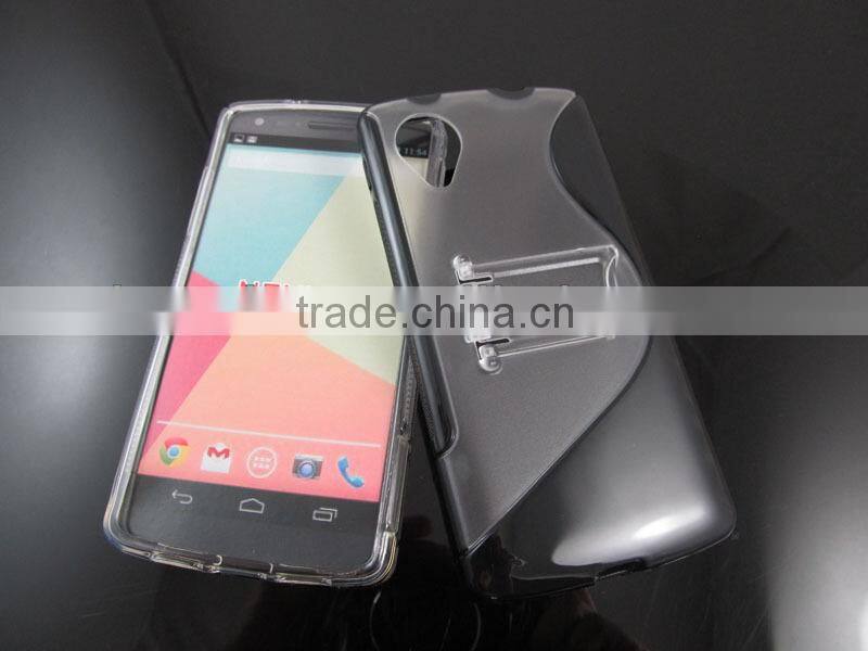 PC support frame TPU cell phone/mobile case/cover for Google Nexus 5